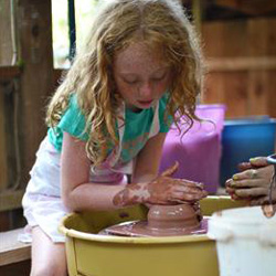 Wheel Ceramics Making at camp