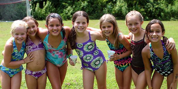 Camp girls in sun at carnival