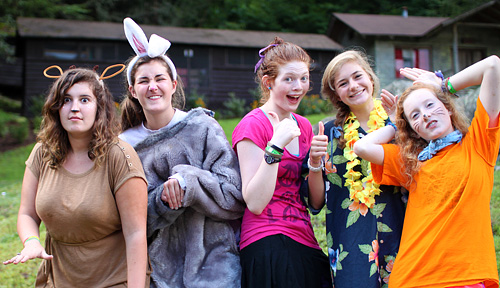 Camp girls dress up in Disney clothes