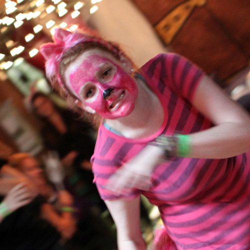 Cheshire Cat costume at Alice in Wonderland Banquet