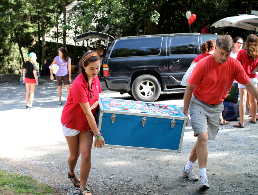 trunk moving into camp