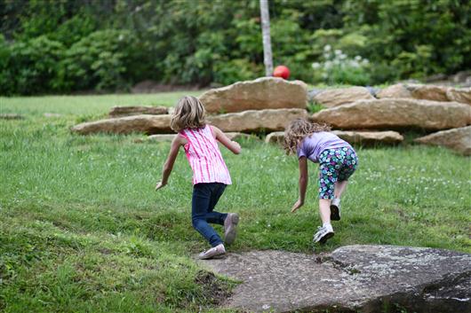 playing outside at camp