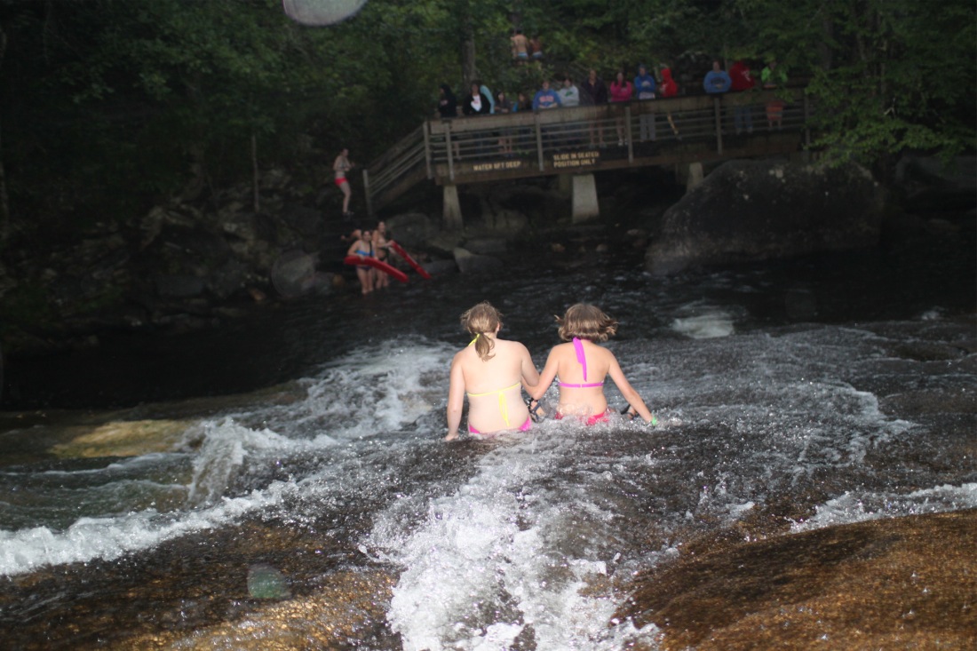 sliding rock at night