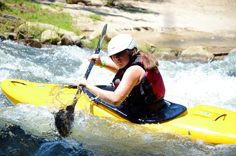 Cool Girl Kayaking close up