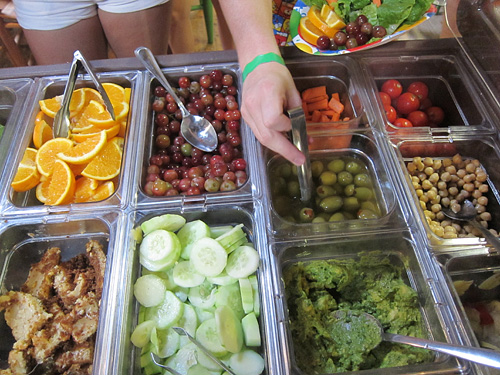 Camp salad bar selections