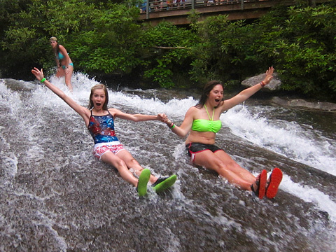 Camp Girls at sliding rock