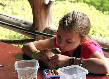 Girls Camp Bead Craft