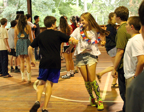 boy girl camp dance