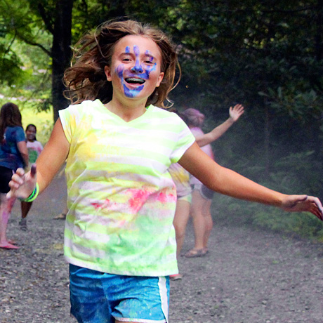 Camp color run girl