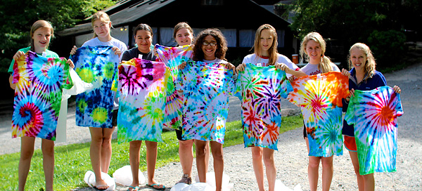 Bright tie dyes