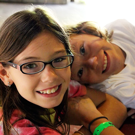 Girls happy at summer camp