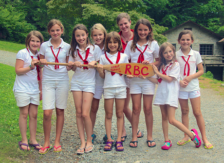 Camp cabin group winning spirit paddle award