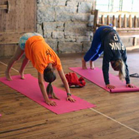 Summer camp yoga class