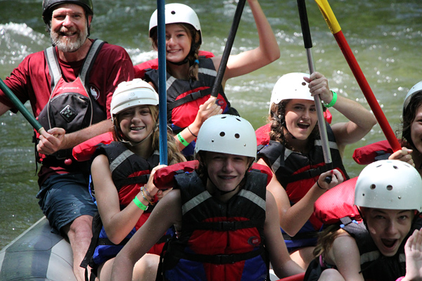 Camp Rafting Kids Jubilant