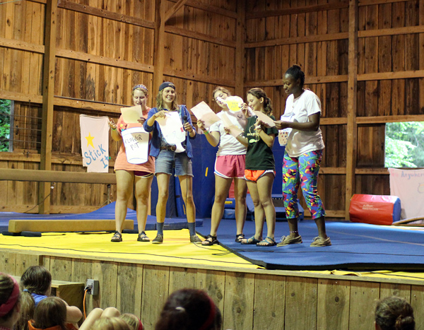 Camp Potter staff perform skit