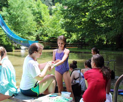 Passing the camp swim test