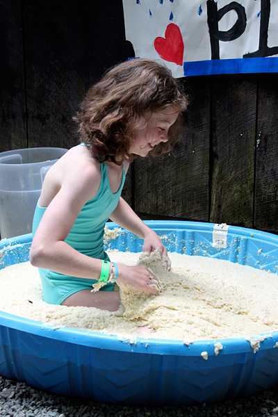 Camp Girl in a grit pit