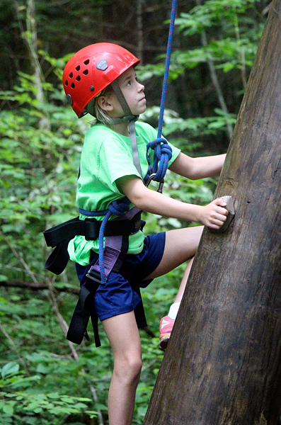 High Ropes Course Kids Climbing