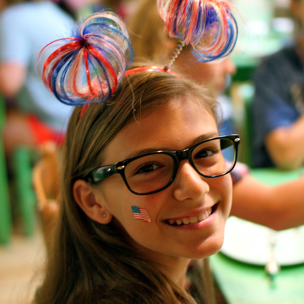 Camp Girl in Red White Blue