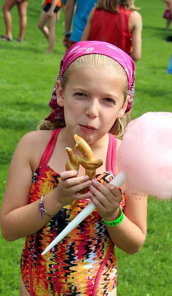 Carnival Camp Kid with snacks