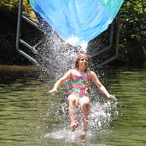 Camp Rockbrook water slide