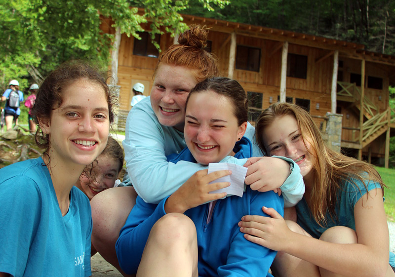 Camp girls faces buddies