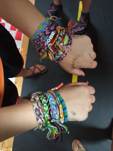 wrists full of bracelets