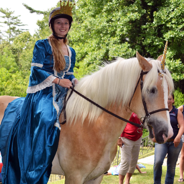 lady mary on horseback