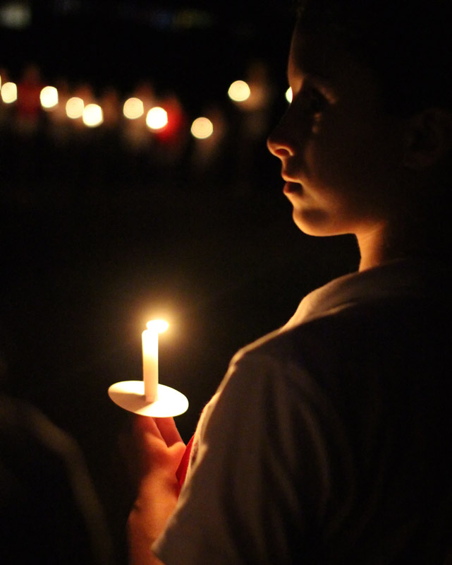 closing campfire candle ceremony