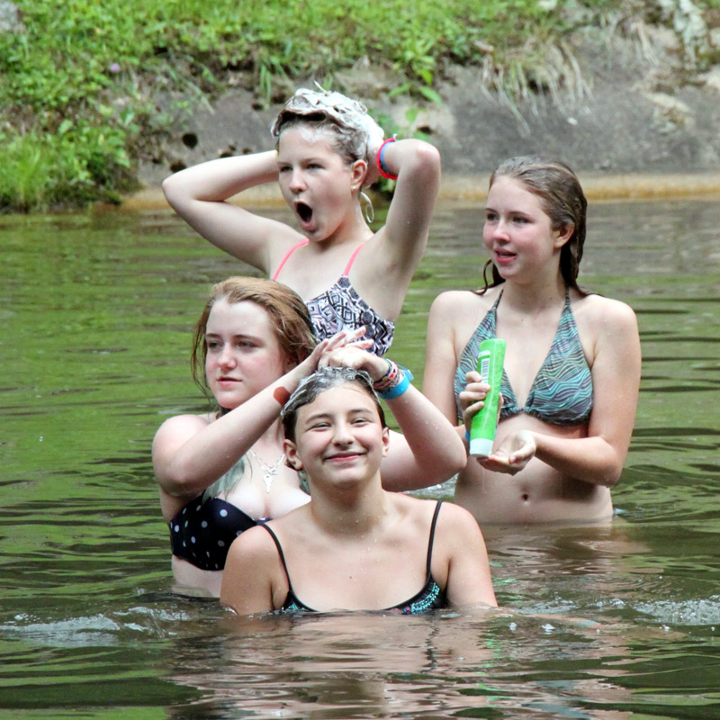 Silly Camp Lake Bathing
