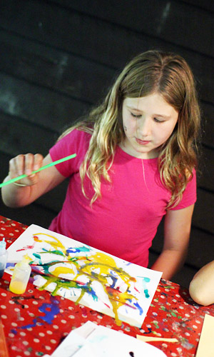 Painting Camp Girl with paint