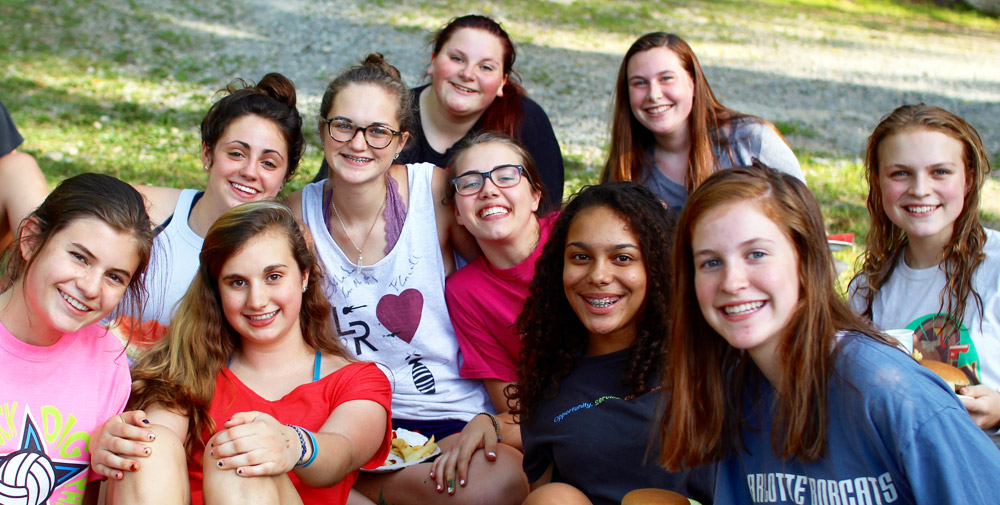 Happy Teen Camp Girls