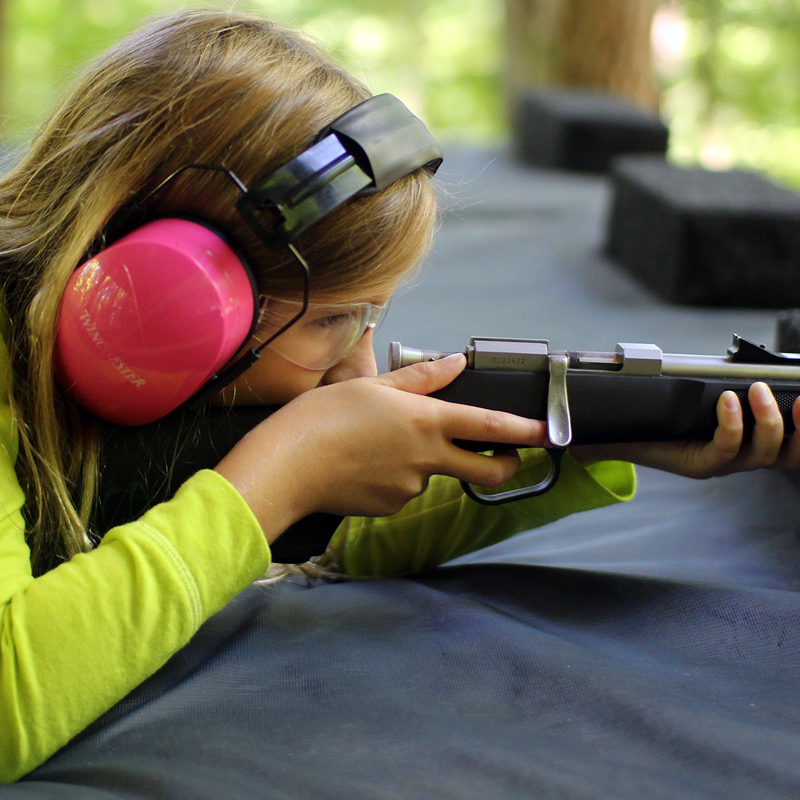 Girls Shooting Rifle