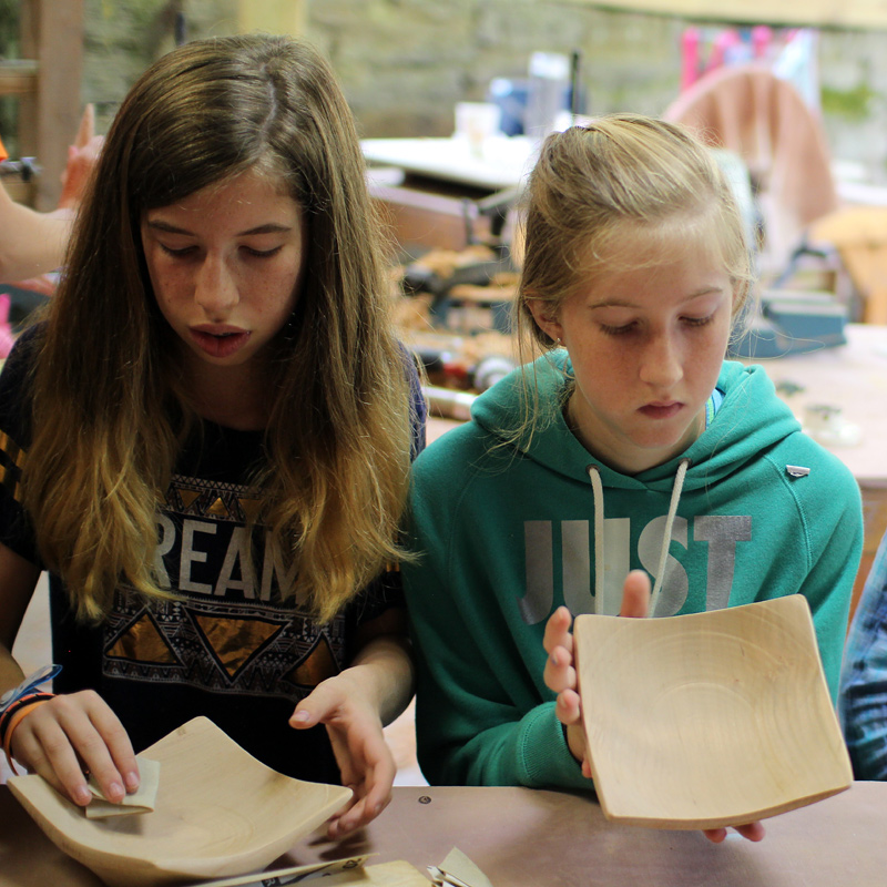 sanding wooden bowls