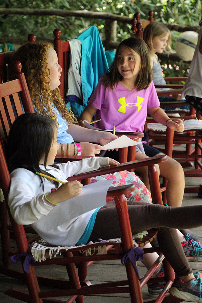 Camp Girls on Porch