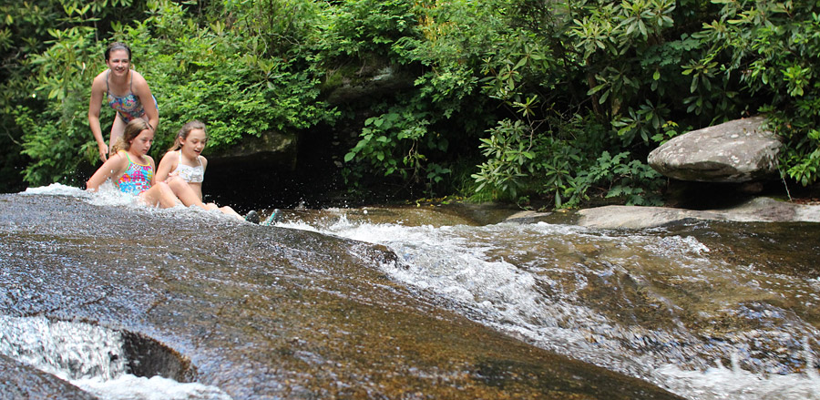 Kids on Sliding Rock