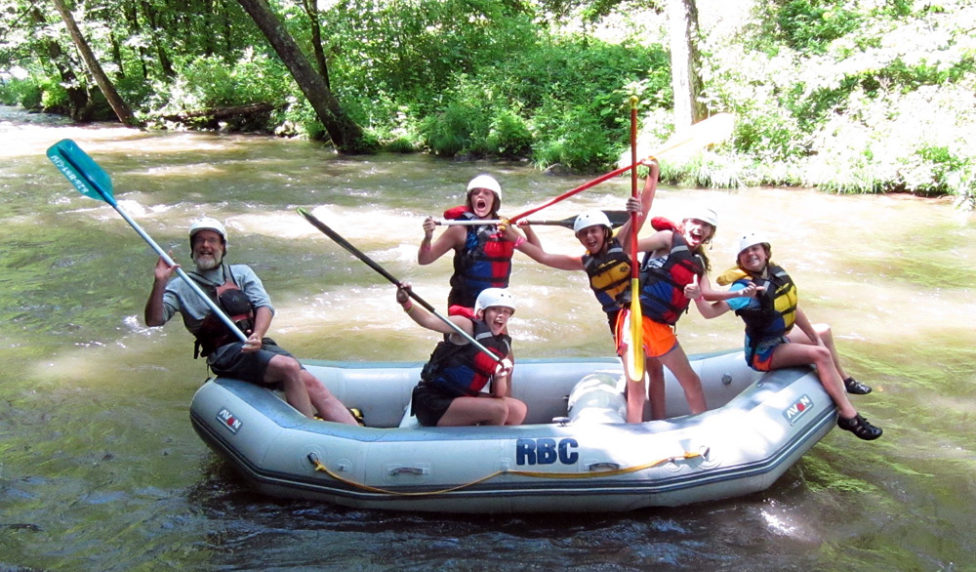 camp whitewater rafting