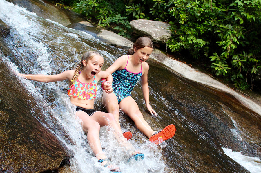 Sliding Rock North Carolina Girls