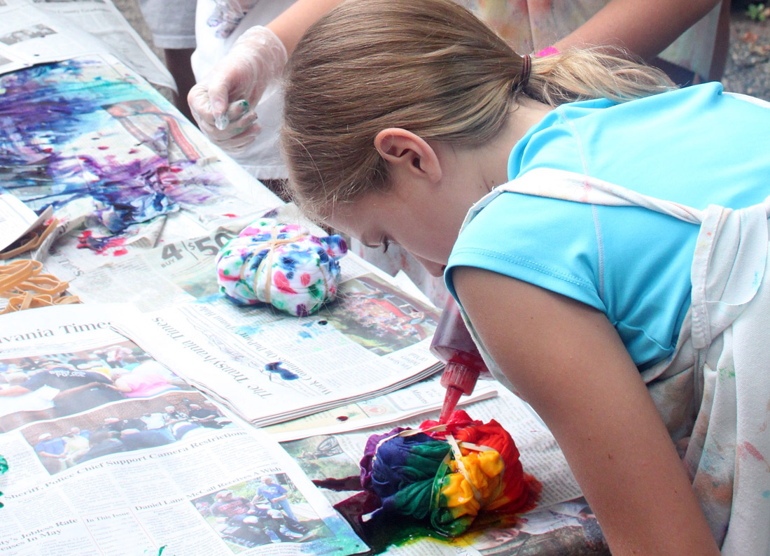 Girl Making Tie Dye Shirt