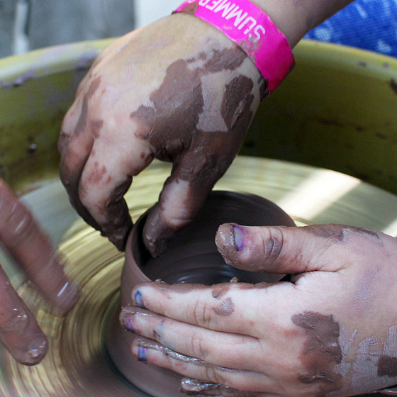 pottery hands