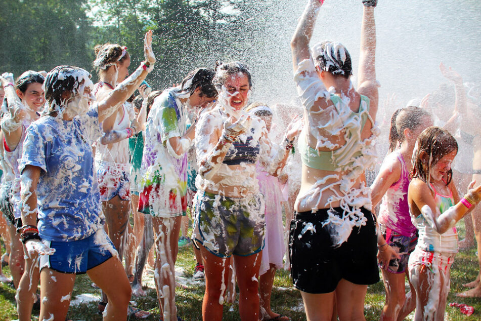 camp shaving cream shower