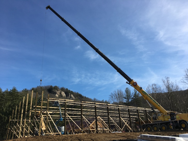 Horse Arena Crane Construction