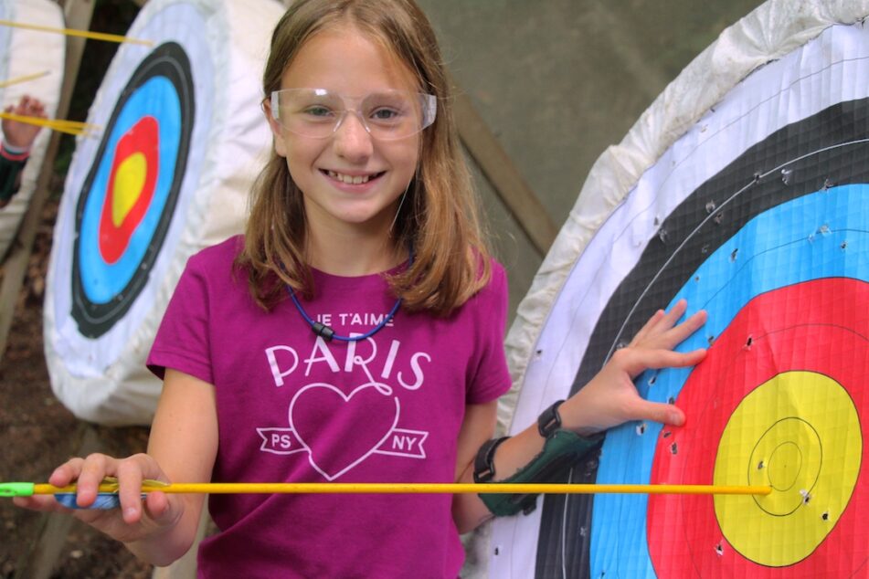 camp archer girl bullseye