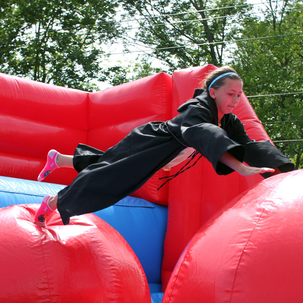 flying jedi kid at camp