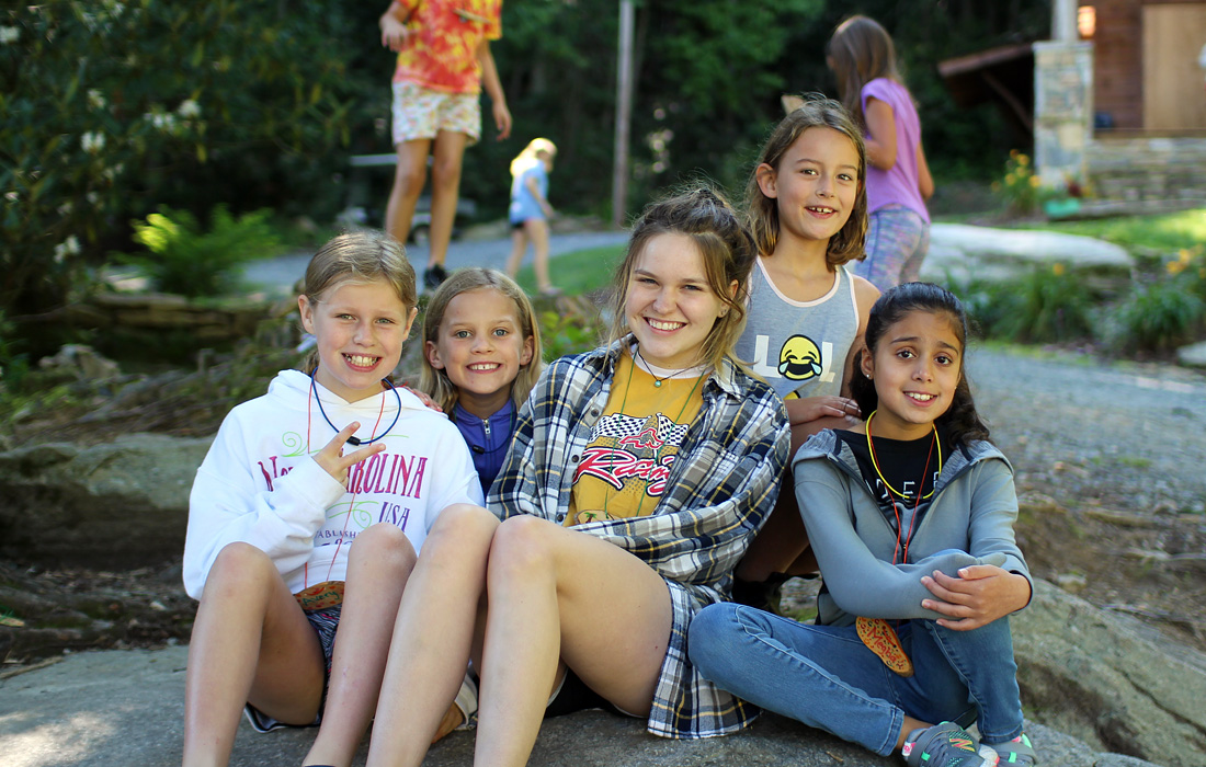 Girls Camp Relaxing