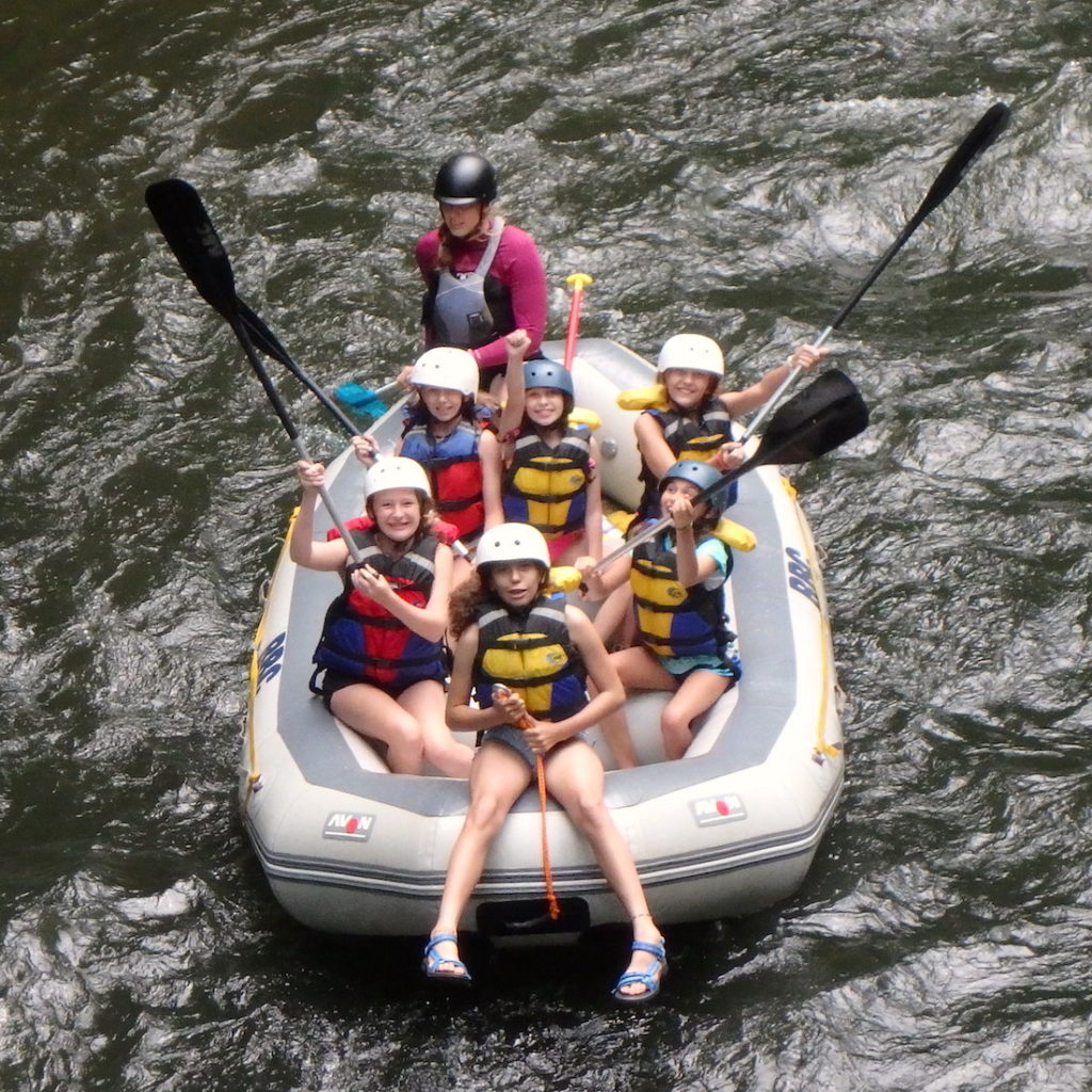 Girls Camp Rafting