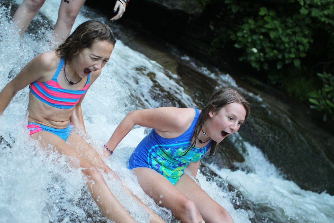 sliding rock cold water shock