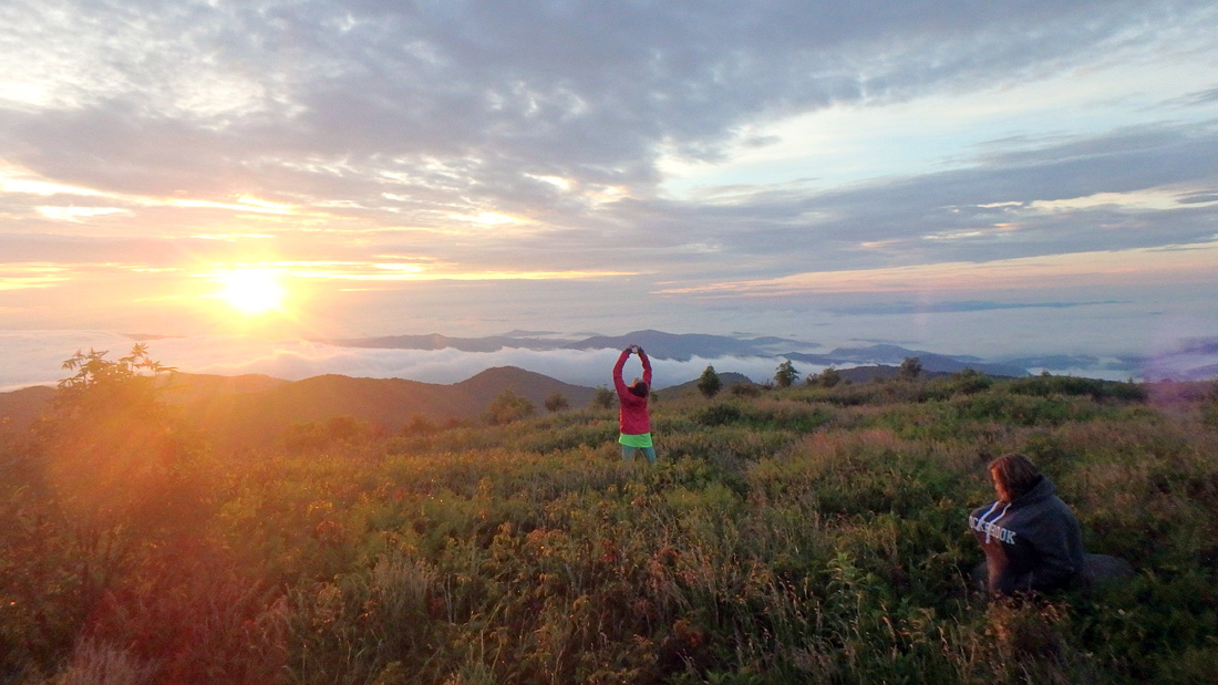 camping sunset mountaintop