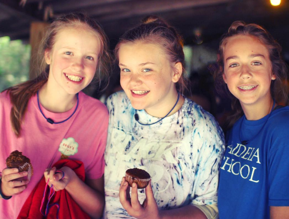 smiling teen girls