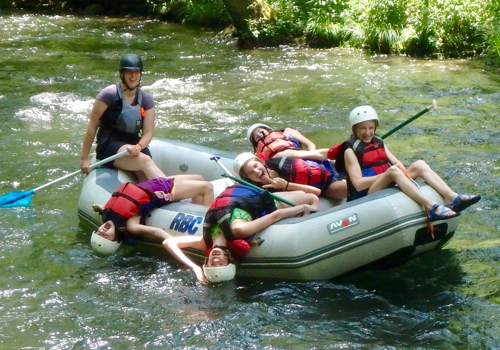 Silly Rafting Girls